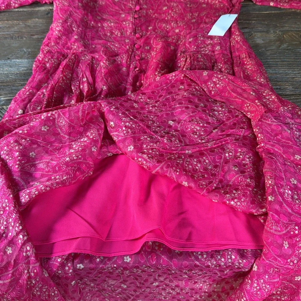 Equipment Samia silk floral ruffled button down midi long dress NWT‎ size 6
